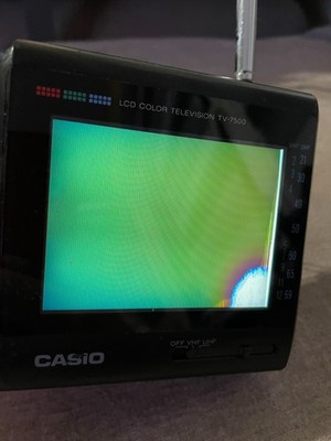 CASIO Vintage Portable LCD TV 7500   Defekt / Bastler