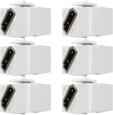 HDMI Keystone 8K, White HDMI Keystone Coupler for HDMI 2.1A Cable Pass Through,