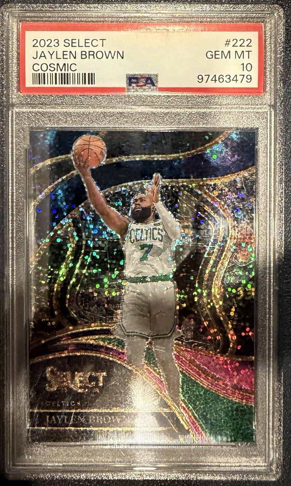 2023-24 Panini Select - Courtside Jayson Tatum #245 Cosmic Prizm PSA 10
