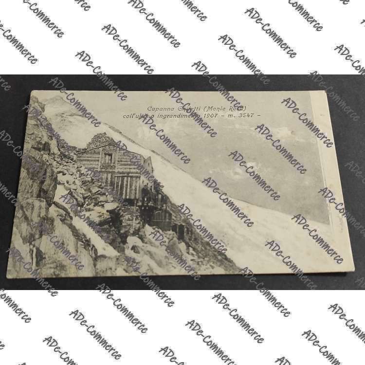 Cartolina Capanna Gnifetti (Monte Rosa) - Coll'Ultimo Ingrandimento 1907
