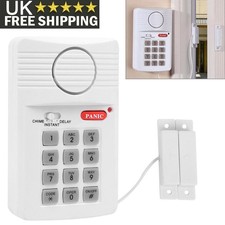 Wireless Door Alarm Shed Garage Caravan Burglar Home Security Keypad Loud Alarm