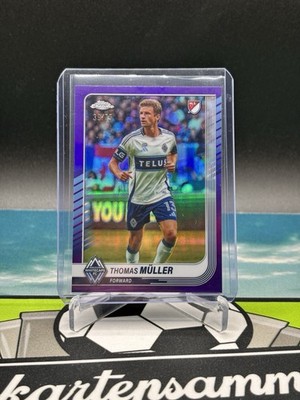 2025 TOPPS MLS Chrome Soccer PURPLE/75 Card Thomas Müller Vancouver Whitecaps