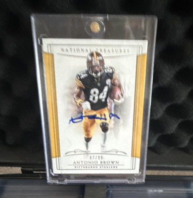 Panini 2018 National Treasures Signatures Antonio Brown Steelers Auto #81