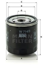 MANN-FILTER W714/3 Ölfilter für ALFA ROMEO AUTOBIANCHI  passend für FIAT