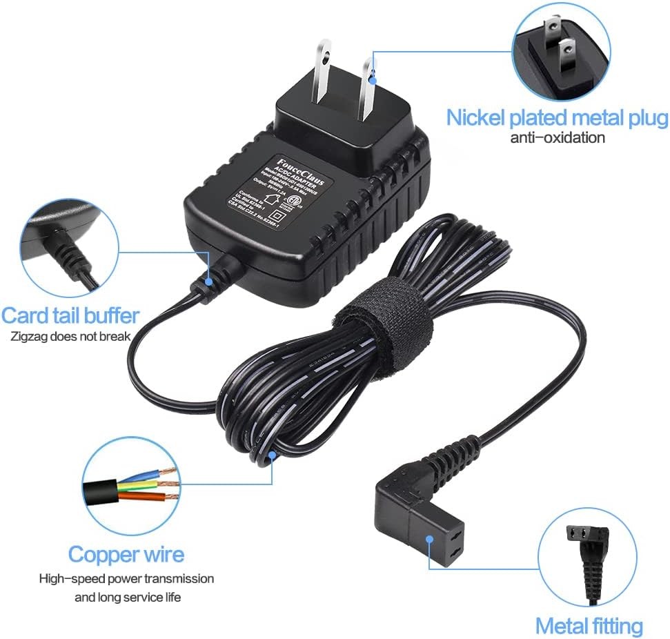 FouceClaus Power Adapter Charger for Wahl Trimmer Models 9864SS, SS2L, Black 
