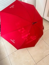 OMEGA Red Luxury Umbrella Official Timekeeper Collectible Branded Accessory  