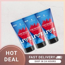 Schwarzkopf Live Stay Bright Colour Booster Shampoo RED 150 Ml-3 Pack RRP £18