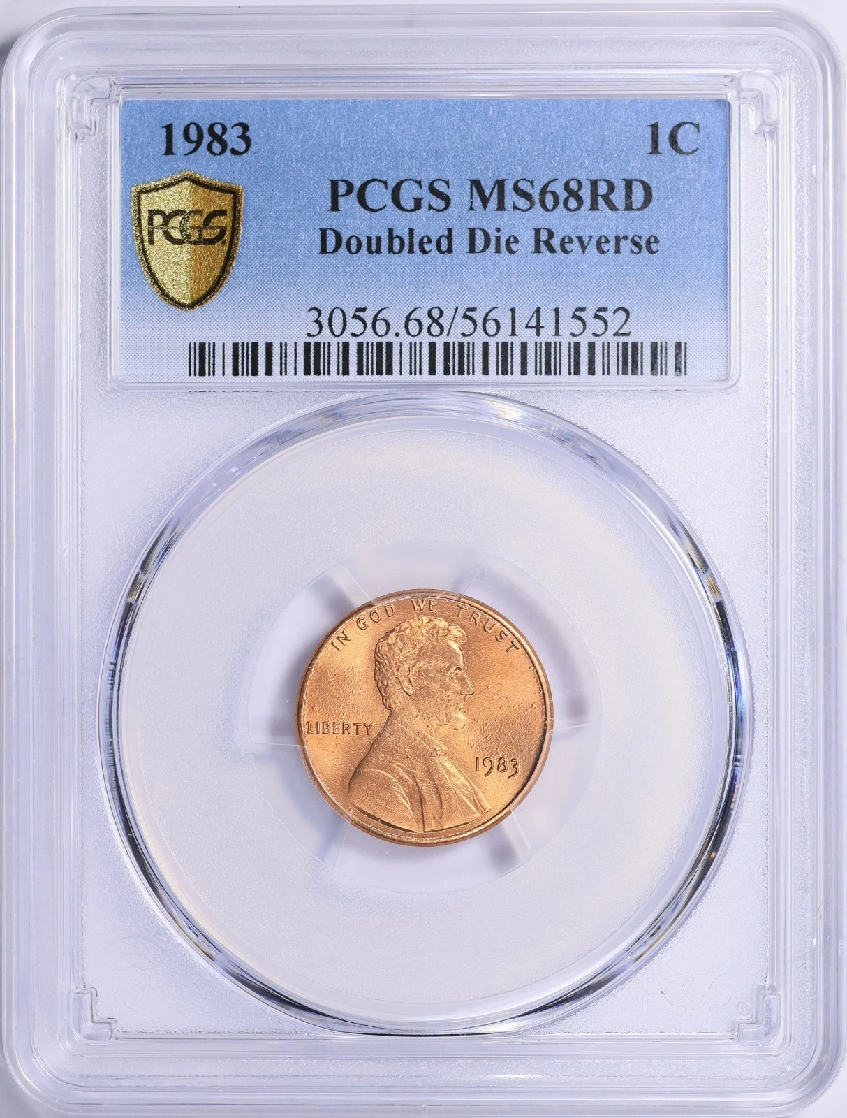 1983 Lincoln Cent DDR PCGS MS68 RED Double Die MS68 RD POP only 12