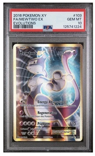 Pokémon XY Evolutions Mewtwo EX #103/108 2016 Full Art PSA 10