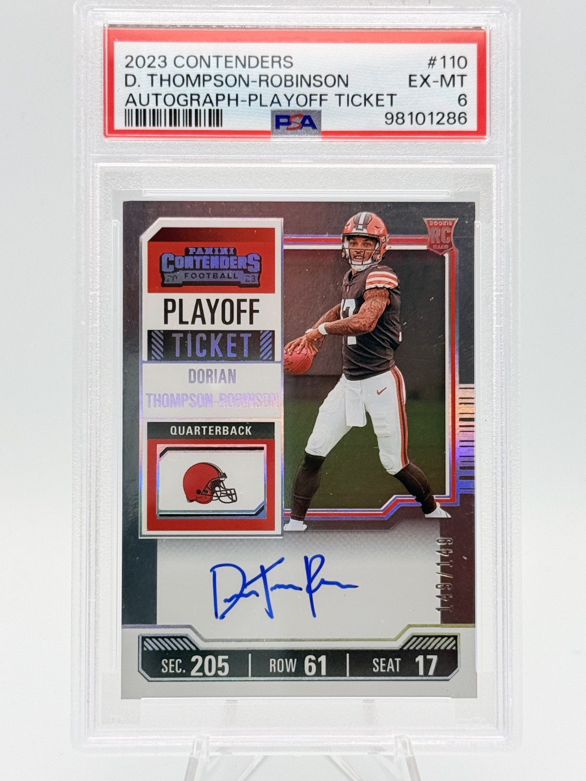 2023 Contenders Playoff Ticket Auto Dorian Thompson-Robinson #110 /149