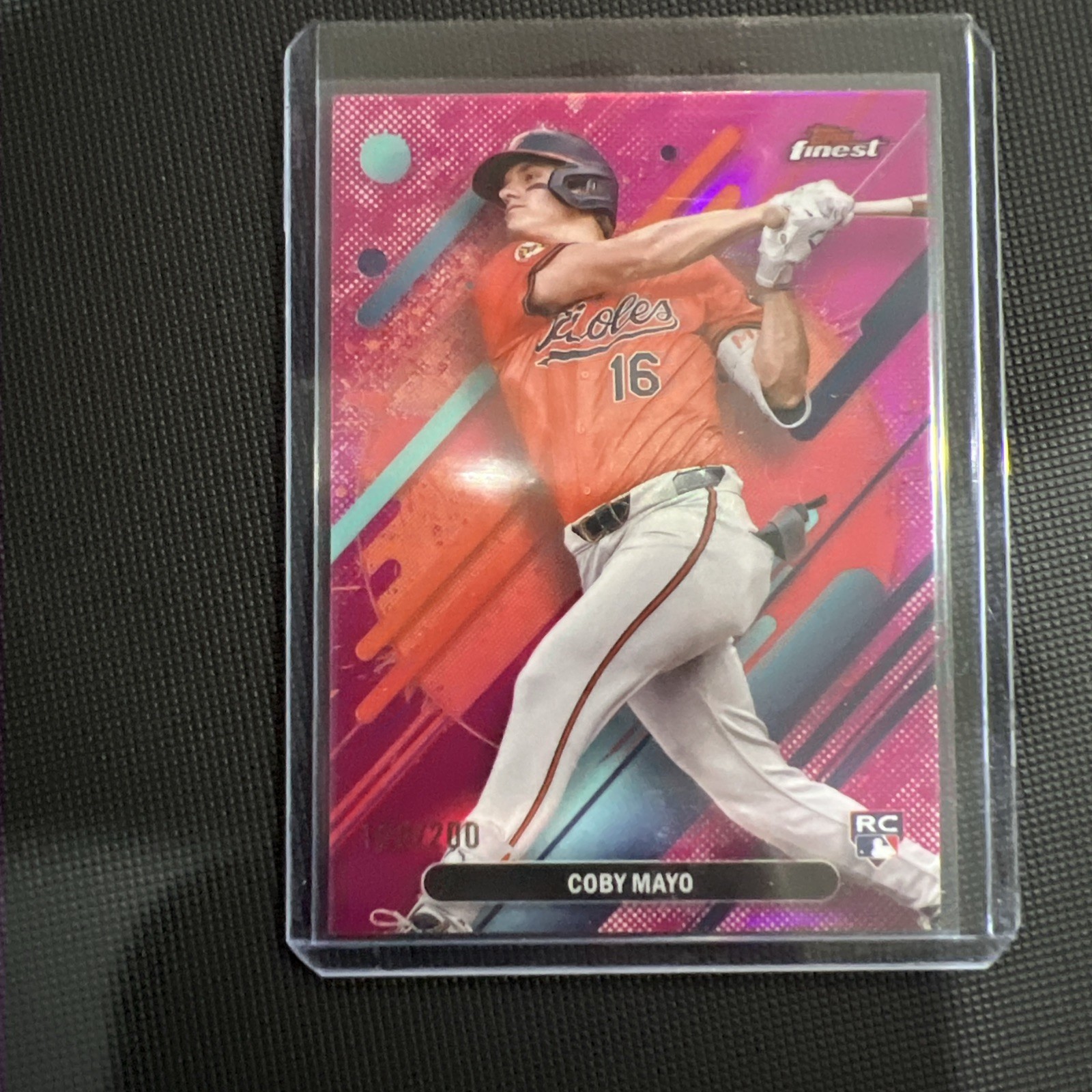 2025 Topps Finest - Rare Coby Mayo #255 Magenta Refractor /200 (RC)