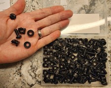 120 PCS M6 Rack Mount Cage Nuts Screws Washers Cable Ties Set Server Cabinet Kit