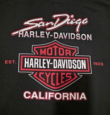 Vintage 2004 Harley Davidson Tee Shirt - 2XL - San Diego CA 