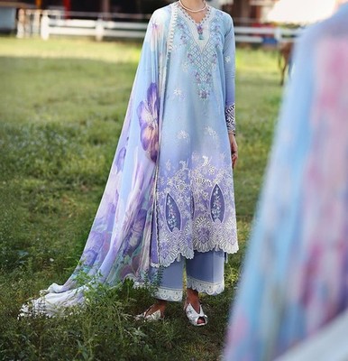   MUSHQ SOLACE OMBRE CHIKANKARI BESTICKTER RASEN EID MARIA B UNBESTICKT 