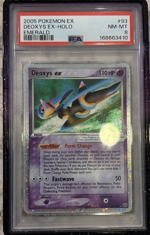 Pokémon EX Emerald Deoxys ex Holo 2005 #93 PSA 8 NM LOW POP SWIRL+