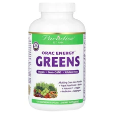 Paradise Herbs ORAC-Energy Greens 120 Veggie Caps Gluten-Free, Vegan