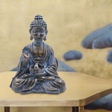 Buddha Figur -Dekor mit Solarlicht Micro Landscape Schreibtisch Ornament
