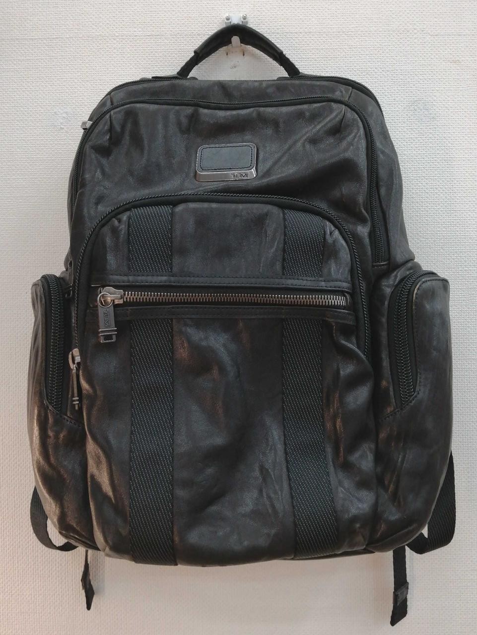 Scratched TUMI BLK Leather Backpack Model