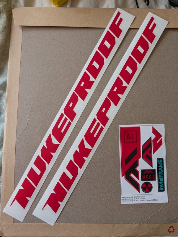 Invisiframe Nukeproof Mega 2021 Red Decal