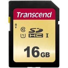 Transcend 16GB 500S UHS-I U1 SDHC Memory Card TS16GSDC500S