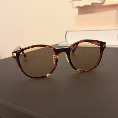 Cartier Herren Sonnenbrille Schildpatt Rund ct0302s