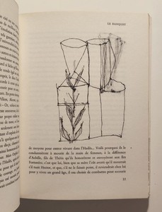 PLATON Le Banquet — PLATON Le Banquet – 39 dessins de V. Da Silva – Coll. L'Esprit et la Main - 1972 — vue 9 sur 12