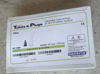 Centrix 210001 Debtrix Tubes & Plugs  For All C-R Delivery Systems  100/Pk