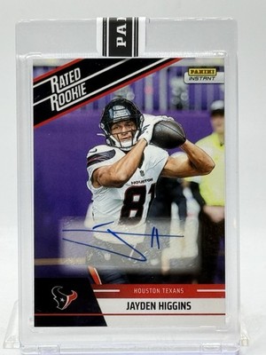 2025 Panini Instant Rated Rookie #RRR-9 JAYDEN HIGGINS Auto (#'d / 99) RC