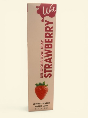 #ad Wet Delicious Sexy Strawberry Edible Lube Personal Water Based Lubricant 3.1 oz $9.99