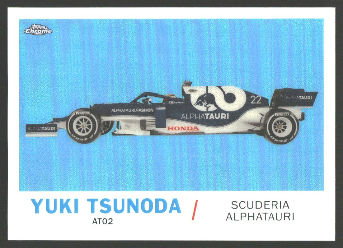 YUKI TSUNODA 2021 TOPPS CHROME FORMULA 1 1961 SPORTS CARS #T61-YT ALPHA TAURI