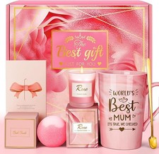 Eletorot Mum Gift Set Mug Candle Bath Bomb Christmas Mothers Pamper Hamper Women