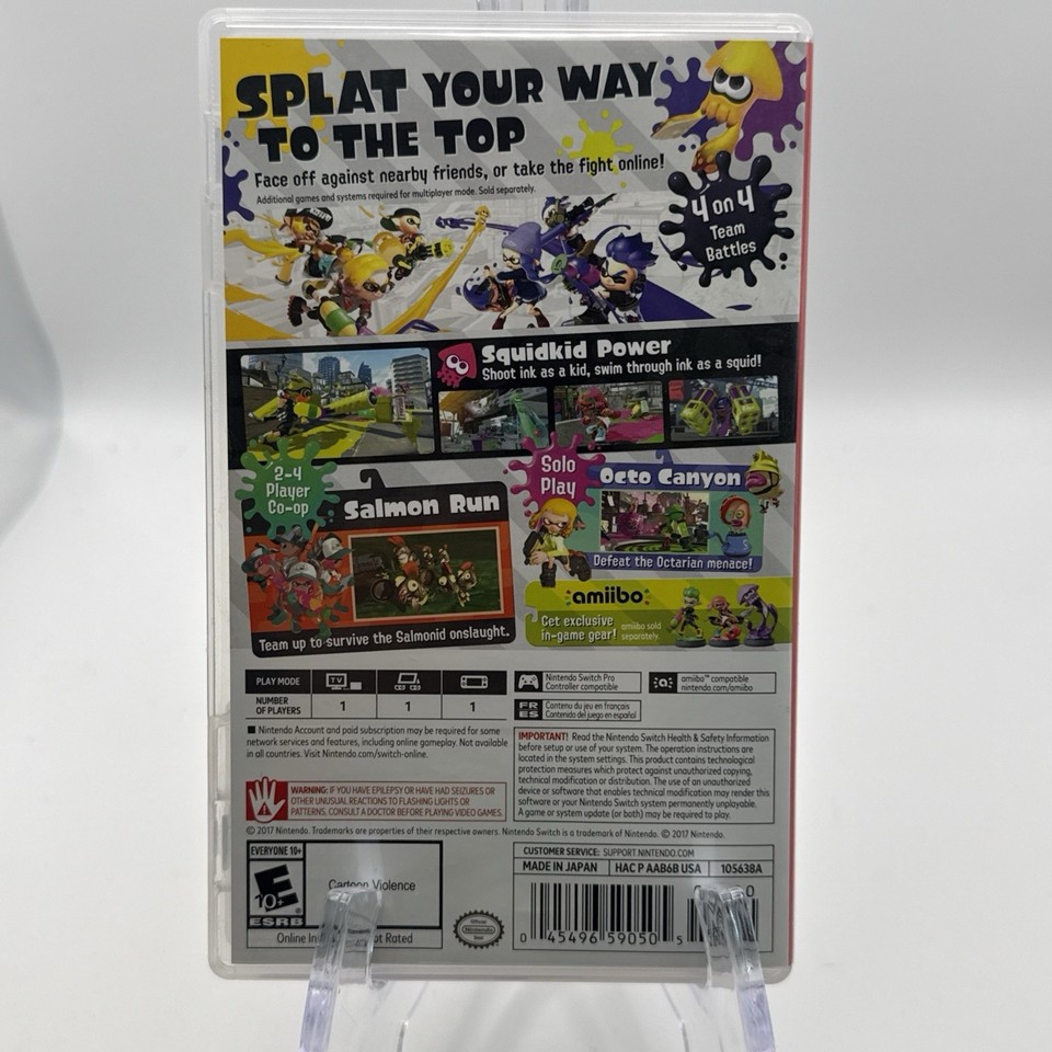 Splatoon 2. Amazon Splatoon 2 Nintendo Switch Game CIB Complete w/ Case Tested Working ...
