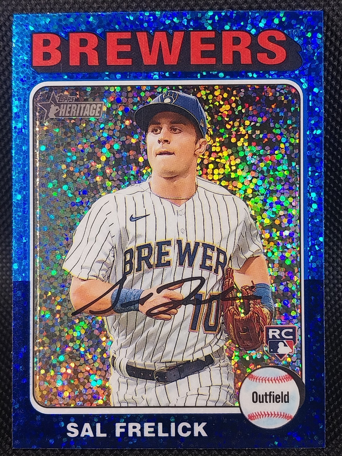 2024 Topps Heritage Chrome Blue Sparkle Refractor Sal Frelick Rookie RC #451
