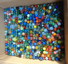 Half gallon vintage jar lamp full of vintage marbles, free economy U.S. shipping — photo 8