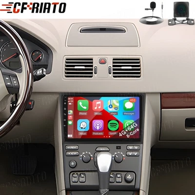 CAMECHO Für Volvo XC90 2002-2014 Carplay Android 15 Autoradio GPS Navi FM 4G+64GB Kamera