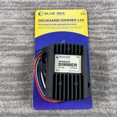 Blue Sea Systems DeckHand Dimmer 7507 12V 12A Marine Boat Light Control New