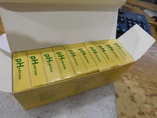Box of Hydrion Cat. # 360 .  Narrow Range pH Test Paper, 8.2-9.8.  Qty. 10.  NOS