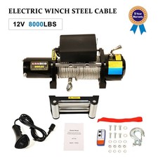 8000lbs 12v Electric Winch Steel Cable Rope Atv Utv Truck Off Road Usa 8000lbs 12v Electric Winch Steel Cable Rope Atv Utv Truck Off Road Usa