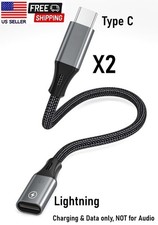 Lightning Female to USB C Male PD Adapter 27W Comverter No Audio MFi-Certified