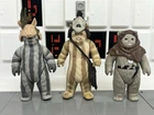 (3)Vintage Star Wars Ewok Action Figure Lot with Accessories