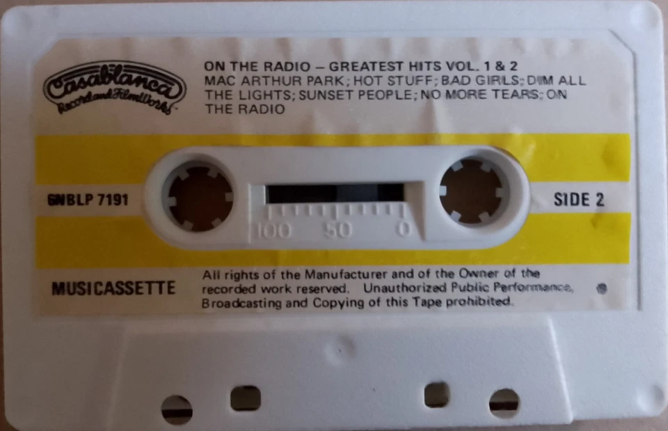 Donna Summer On The Radio CASSETTE Greatest Hits Giorgio Moroder I FEEL LOVE '79 - Image 4 of 4