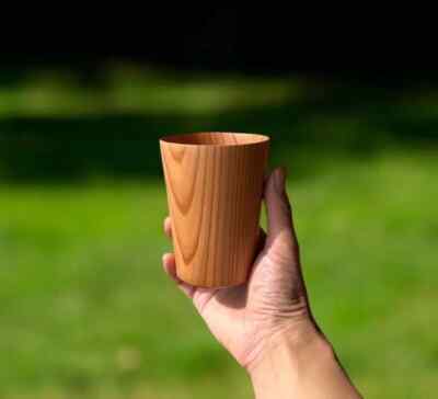 Japanese Handcrafted Wooden Cup made of Yoshino Cedar from NARA