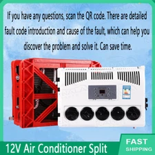 #52 12V Truck Air Conditioner Split Car Cab RV AC Unit Fit Bus Caravan 12000 BTU