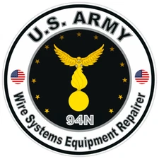 US Army Wire Systems Equipment Repairer Bumper Sticker Military Soldier Decal 5"