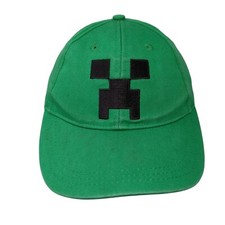 Minecraft Youth Snapback Hat Green OSFM Adjustable Embroidered 6 Panel Jinx