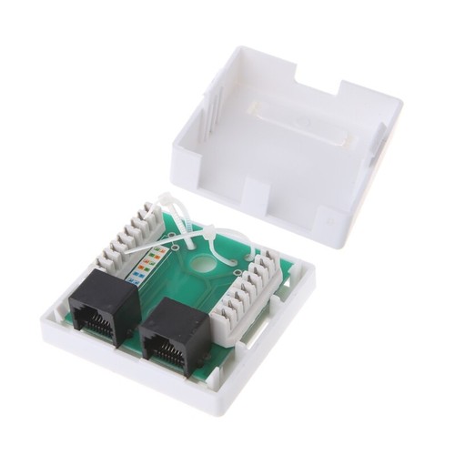 Keystone Jack Wall Plate with RJ45 Keystone Coupler insert Cat5e Module - Afbeelding 6 van 8
