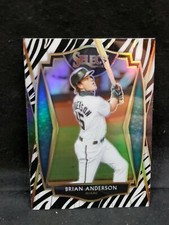 2021 Panini Select Baseball #120 Premier Level Zebra Prizm Brian Anderson 