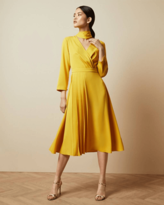 ted baker pleat dress Ted Baker Shineey Bow Pleated Midi Dress