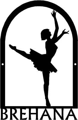 Dance Art Sign - Personalized Name Sign: Ballerina #1