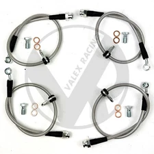 Stainless Steel Front & Rear Brake Line Kit 12-15 Honda Civic Si 9th Gen FG